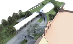 Smutečn&iacute; obřadn&iacute; s&iacute;ň městsk&eacute;ho hřbitova Břeclav