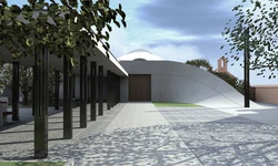 Smutečn&iacute; obřadn&iacute; s&iacute;ň městsk&eacute;ho hřbitova Břeclav