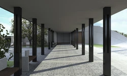 Smutečn&iacute; obřadn&iacute; s&iacute;ň městsk&eacute;ho hřbitova Břeclav