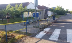 Autobusov&aacute; zast&aacute;vka a městsk&yacute; mobili&aacute;ř Ladn&aacute;