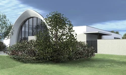 Smutečn&iacute; obřadn&iacute; s&iacute;ň městsk&eacute;ho hřbitova Břeclav